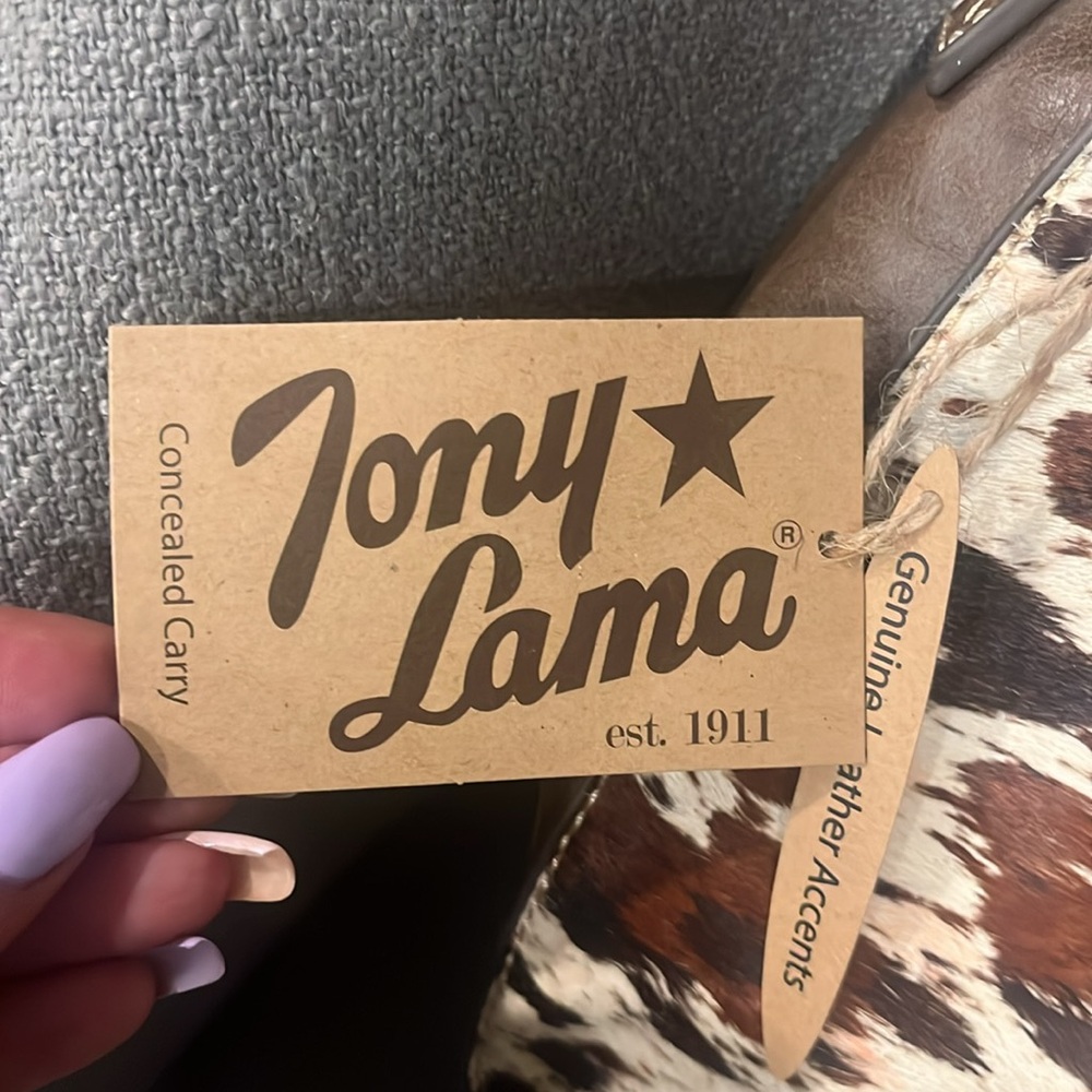 TONY LAMA COWHIDE LEATHER CONCEALED BAG - Picture 3 of 12